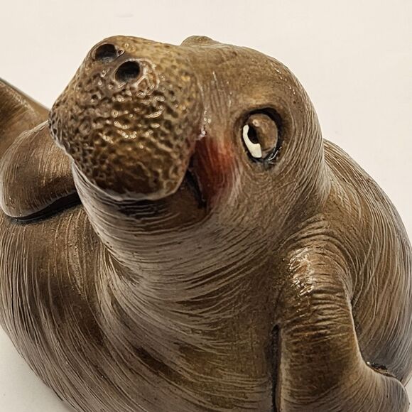 Vtg 1994 John Raya Beasties Of Thr Kingdom Sea Manatee Sculpture Signed - Picture 8 of 8